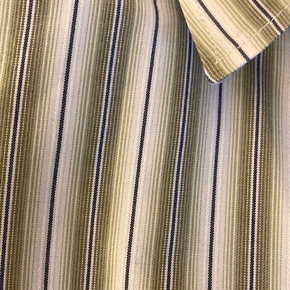 Tommy Bahama Denim Green/White Stripe Long Sleeve Button Down Cotton Shirt. - Picture 3 of 9